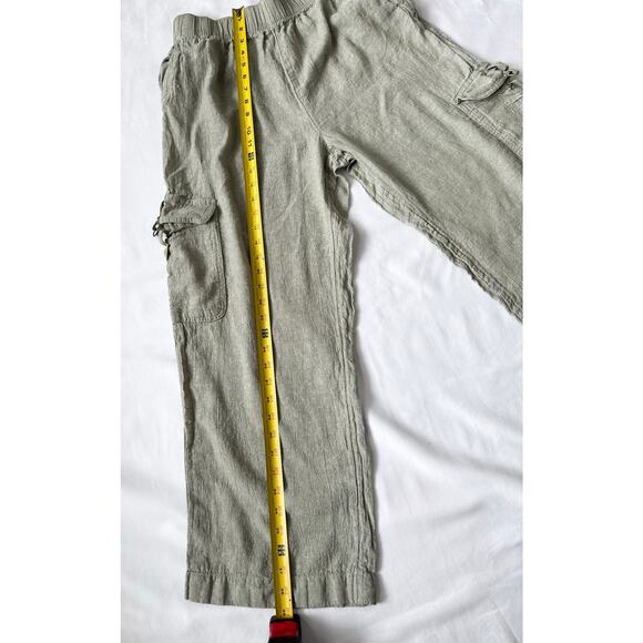 C&C California Linen Cargo Pants in a sage or olive green XL Gorpcore utility - Picture 8 of 12